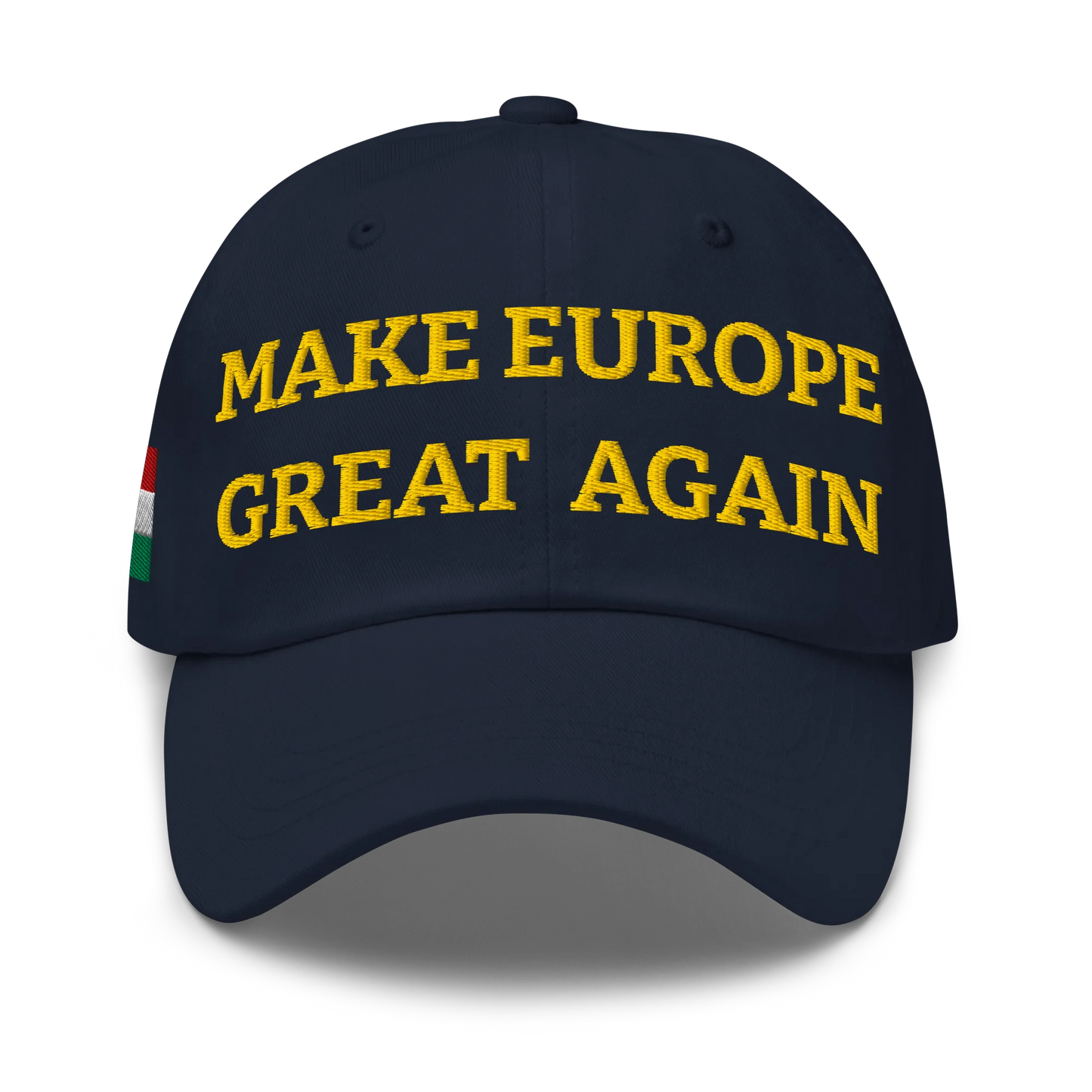 Navy Blue MEGA Cap with National Flag of Hungary Front View