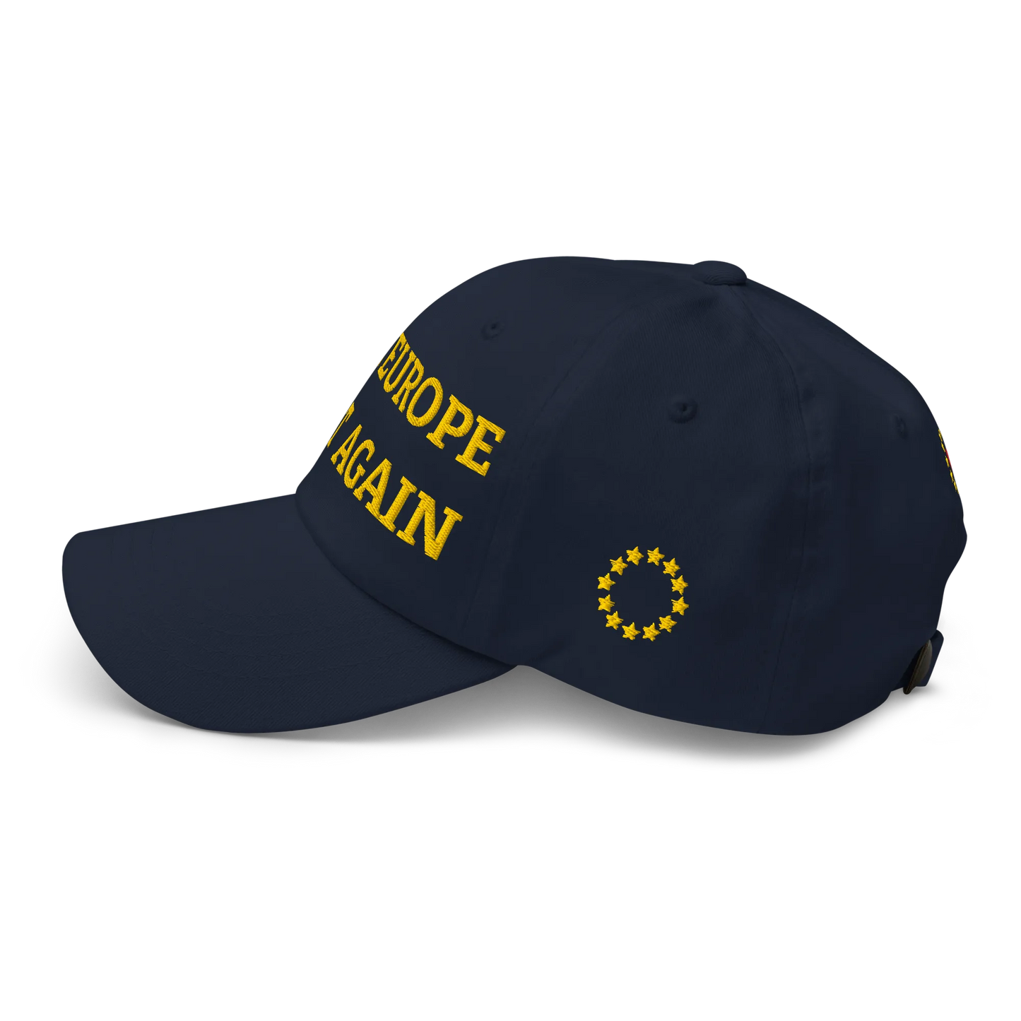 Navy Blue MEGA Cap with National Flag of Italy Left View