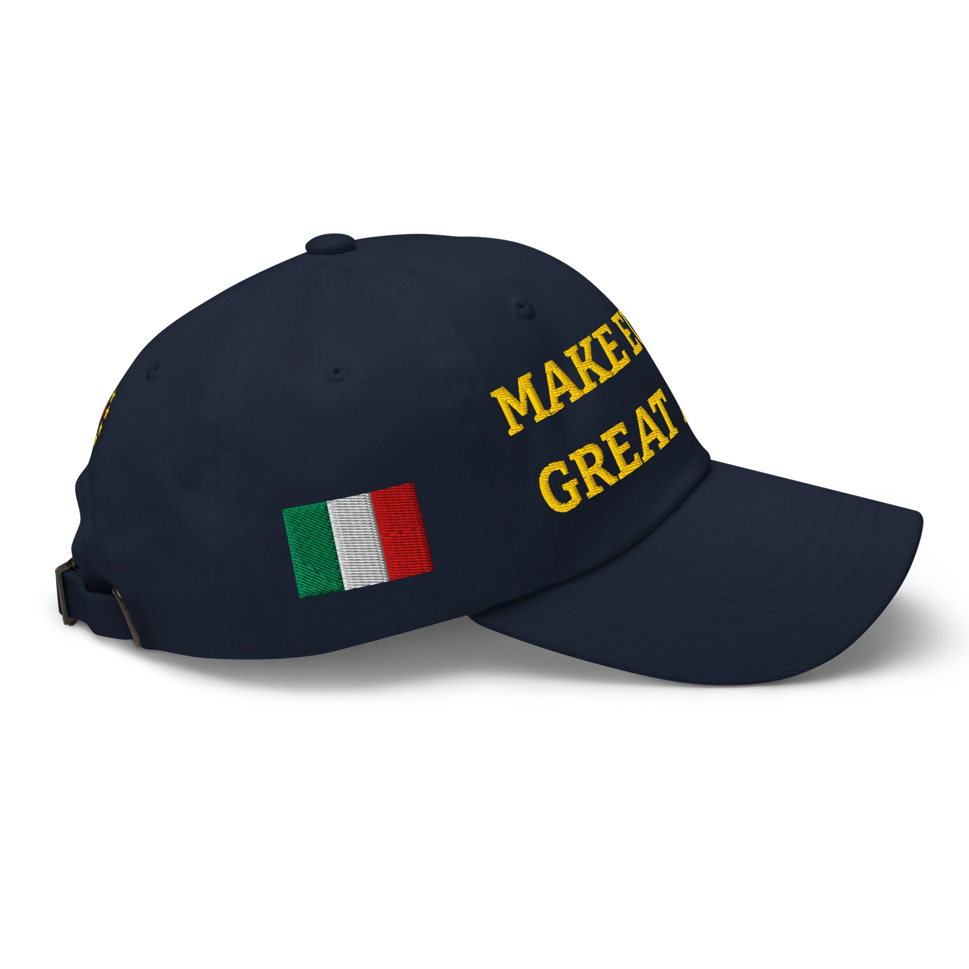 Navy Blue MEGA Cap with National Flag of Italy Right View