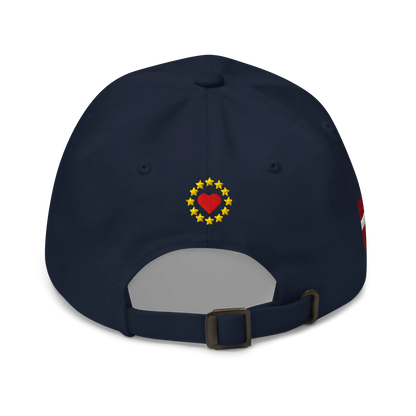 Navy Blue MEGA Cap with National Flag of Latvia Back View