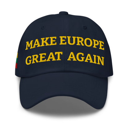 Navy Blue MEGA Cap with National Flag of Lithuania Front View
