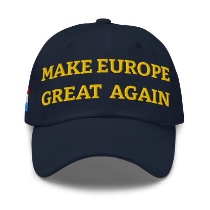 Navy Blue MEGA Cap with National Flag of Luxembourg Front View