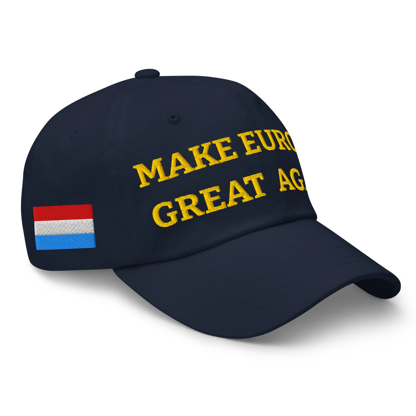 Navy Blue MEGA Cap with National Flag of Luxembourg Right Front View