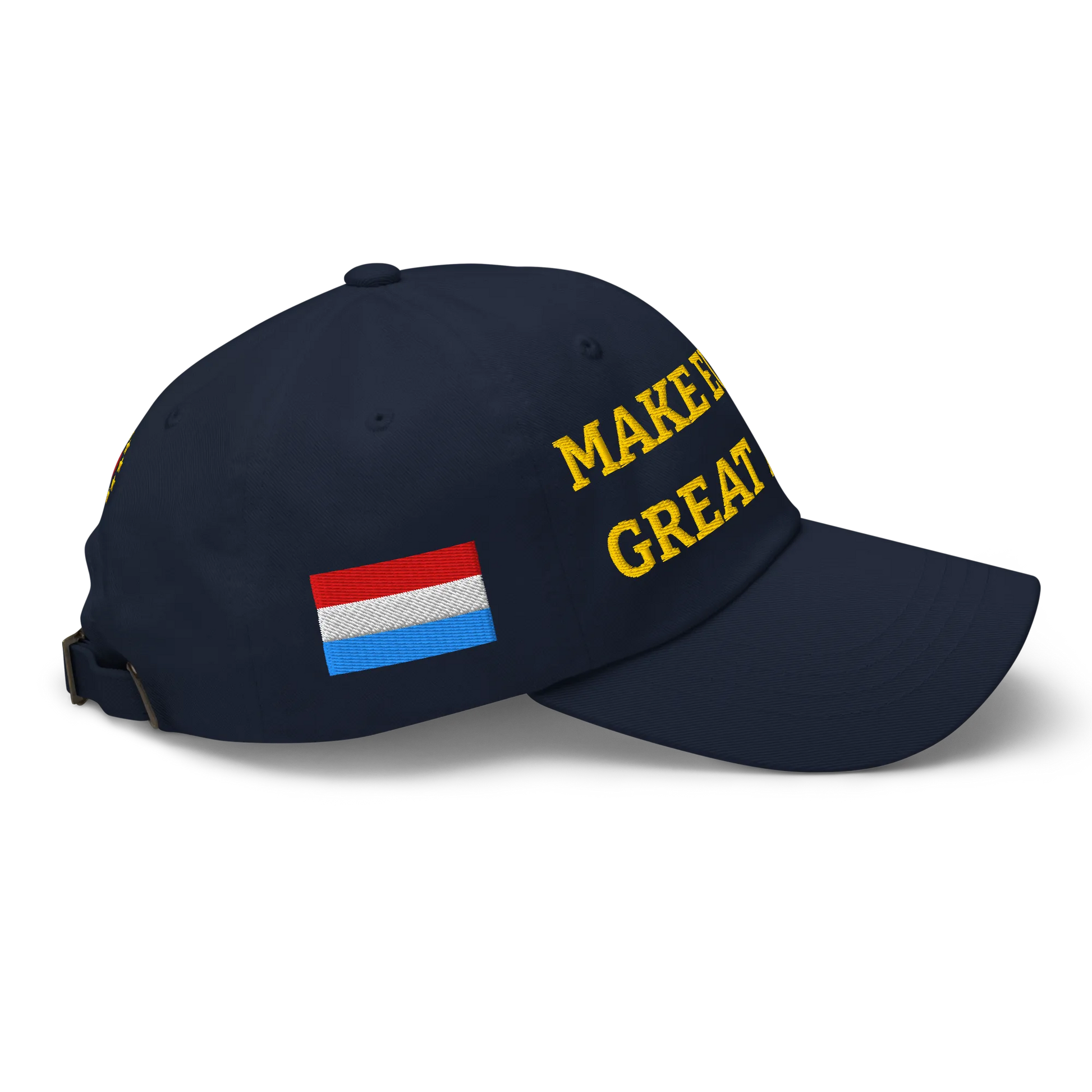 Navy Blue MEGA Cap with National Flag of Luxembourg Right View