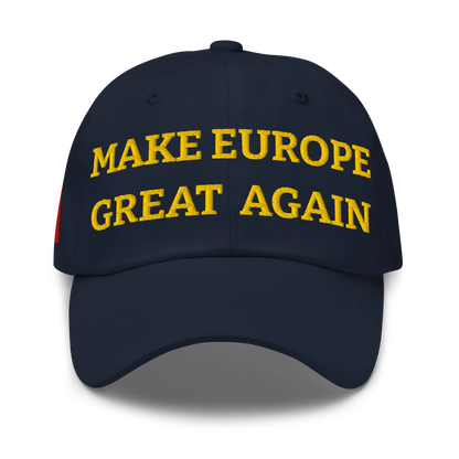 Navy Blue MEGA Cap with National Flag of Romania Front View