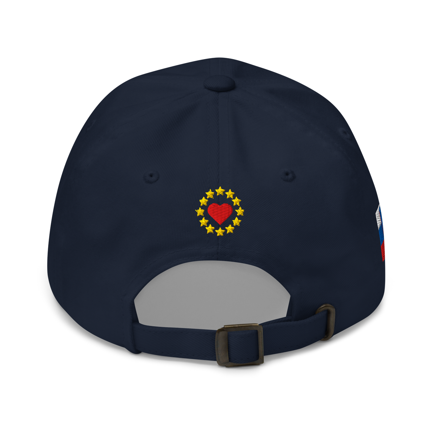 Navy Blue MEGA Cap with National Flag of Slovenia Back View