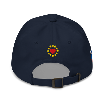 Navy Blue MEGA Cap with National Flag of Slovenia Back View