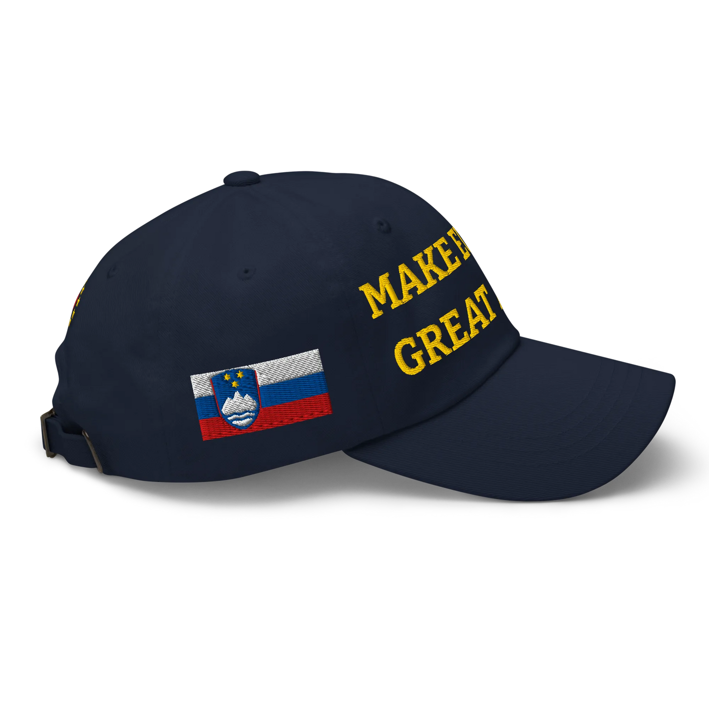 Navy Blue MEGA Cap with National Flag of Slovenia Right View