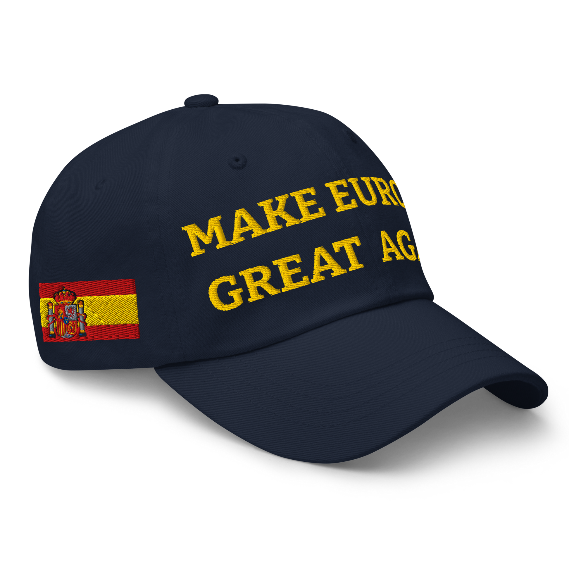Navy Blue MEGA Cap with National Flag of Spain Right Front View