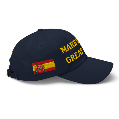 Navy Blue MEGA Cap with National Flag of Spain Right View
