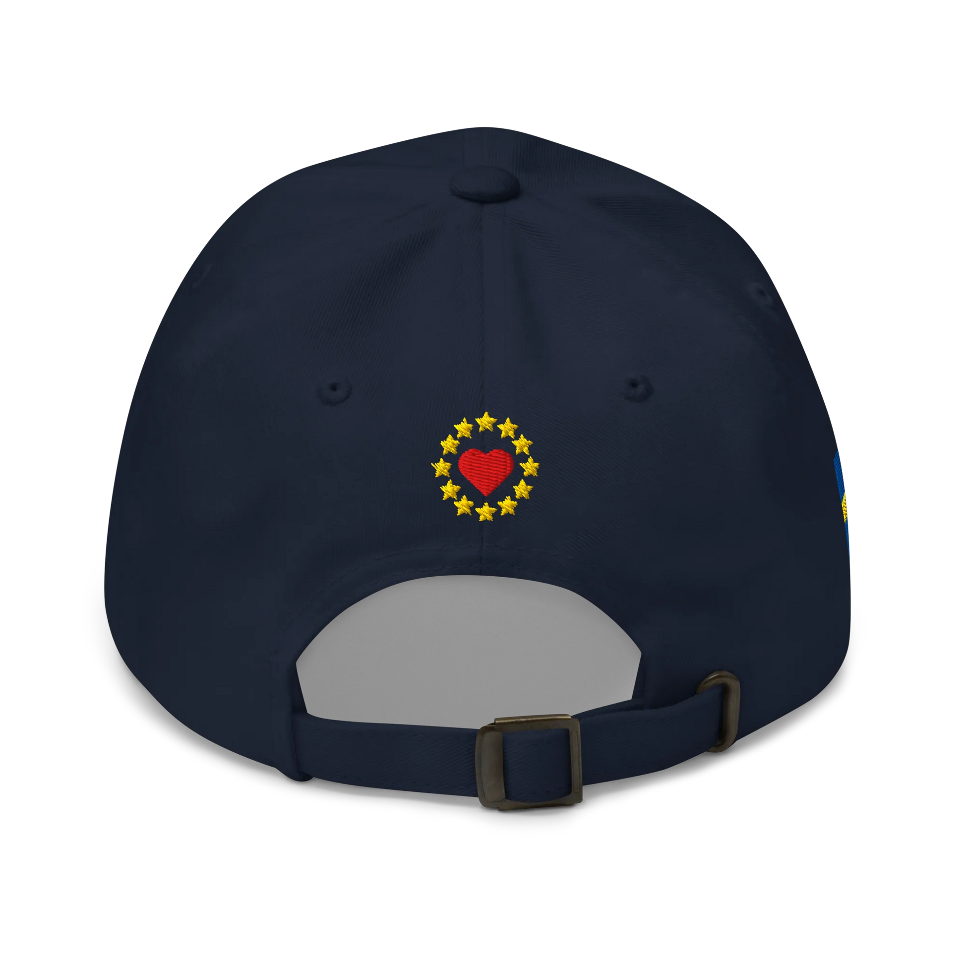 Navy Blue MEGA Cap with National Flag of Sweden Back View