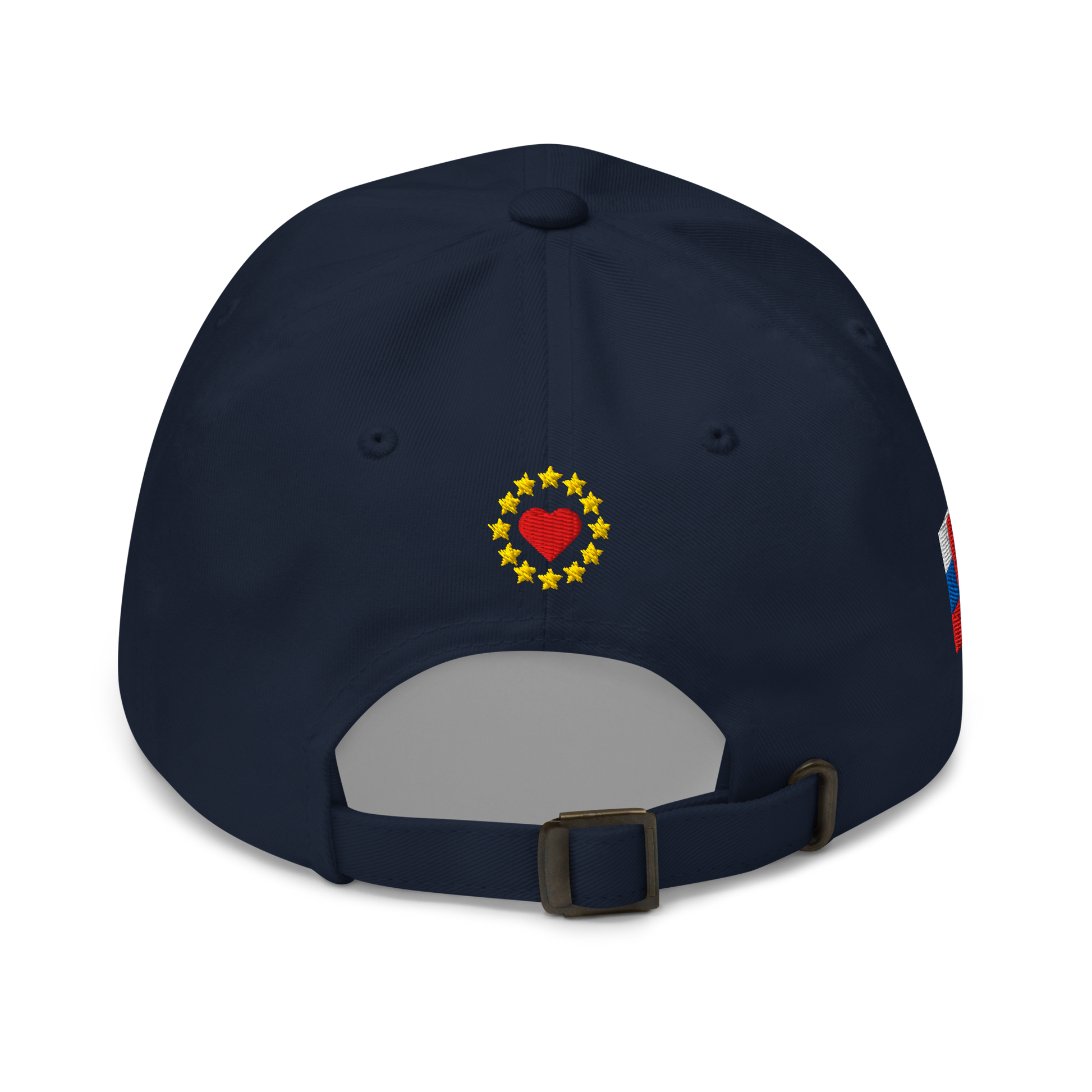 Navy Blue MEGA Hat with National Flag of Slovakia Back View