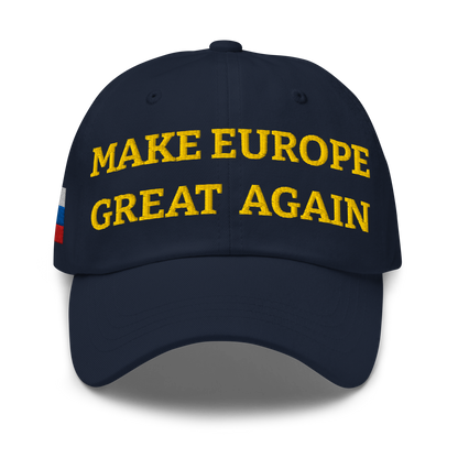 Navy Blue MEGA Hat with National Flag of Slovakia Front View