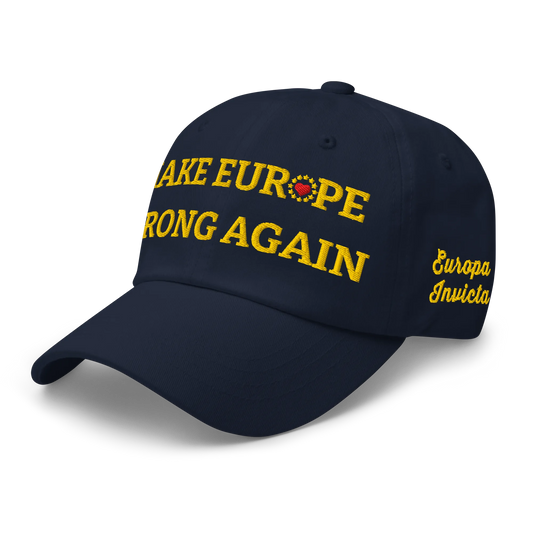 Navy Blue MESA Cap with National Flag of Poland and "Show the Love for Europe" emblem Left Front View