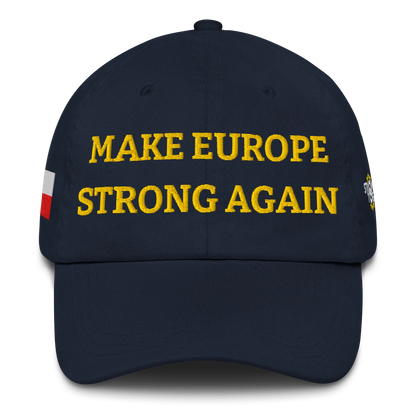 Navy Blue MESA Cap with National Flag of Poland emblem Front View
