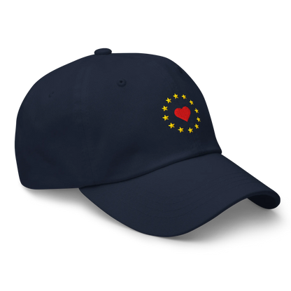 Navy Blue "Show the Love for Europe" Cap Right Front View