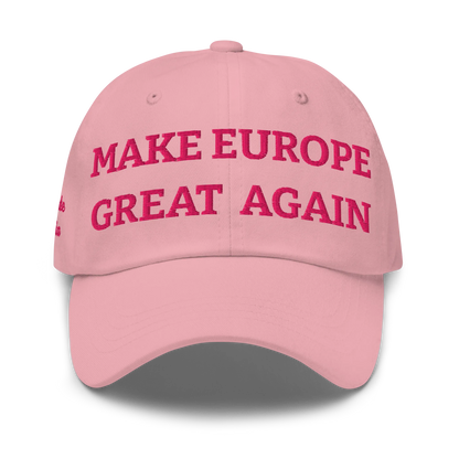 Pink "Make Europe Great Again" / MEGA Cap Front View