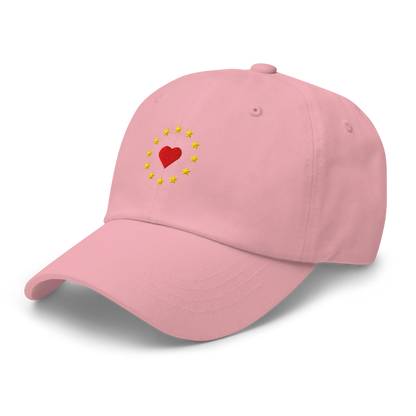 Pink "Show the Love for Europe" Cap Left Front View