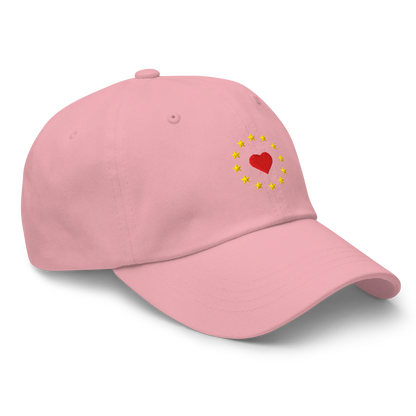 Pink "Show the Love for Europe" Cap Right Front View