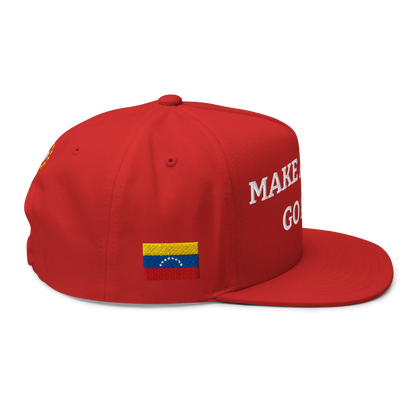 Red "Make America Go Away" / anti-MAGA Cap with Flag of Venezuela Right View