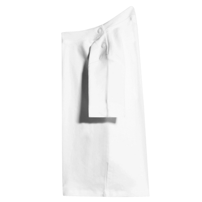 White "Made in EU" Embroidered Baby T-shirt Side View