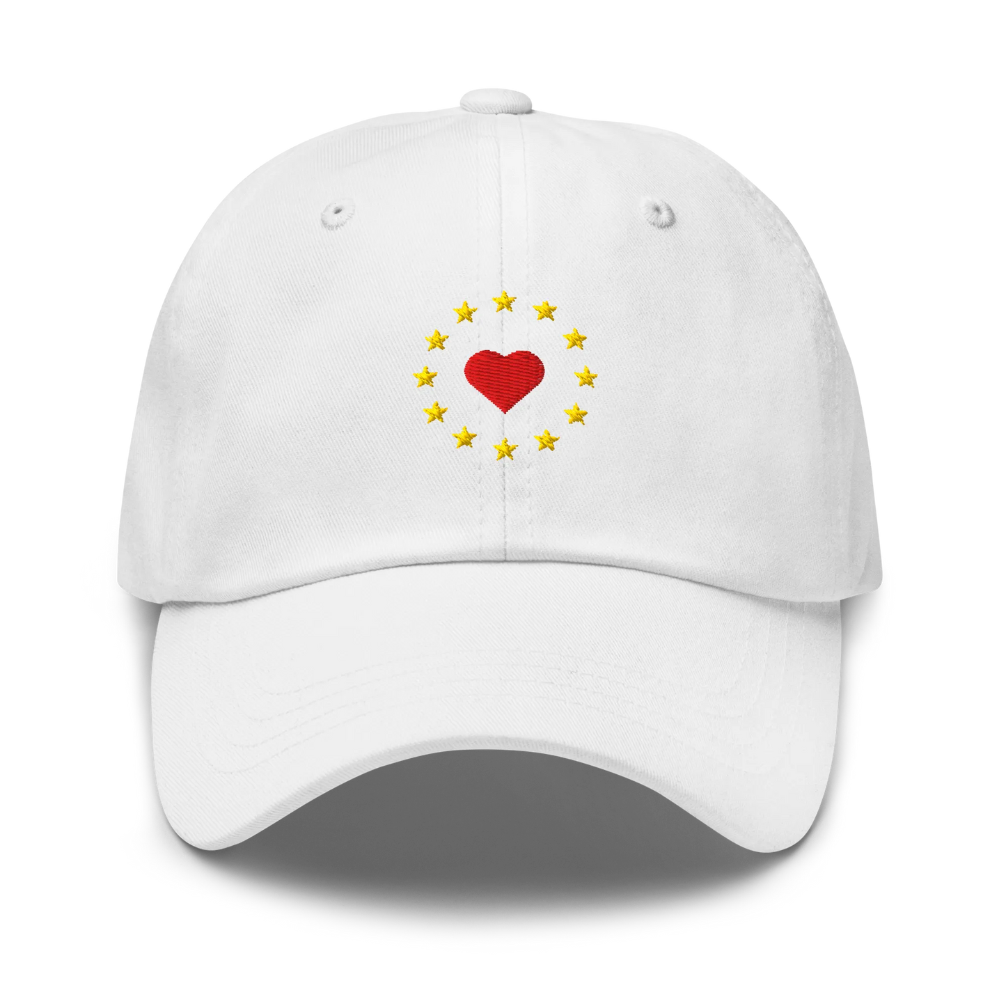 White "Show the Love for Europe" Cap Front View