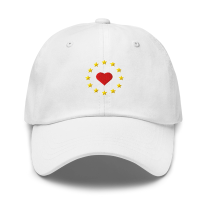 White "Show the Love for Europe" Cap Front View