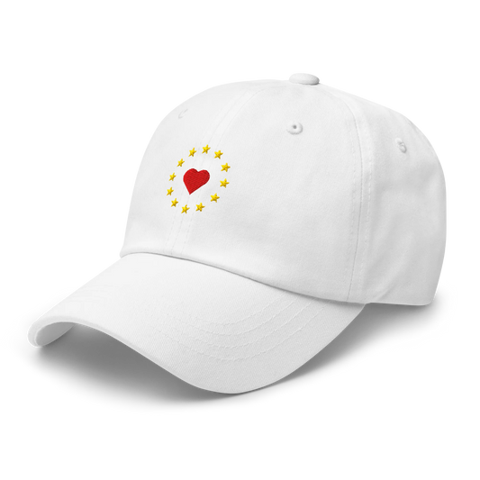 White "Show the Love for Europe" Cap Left Front View
