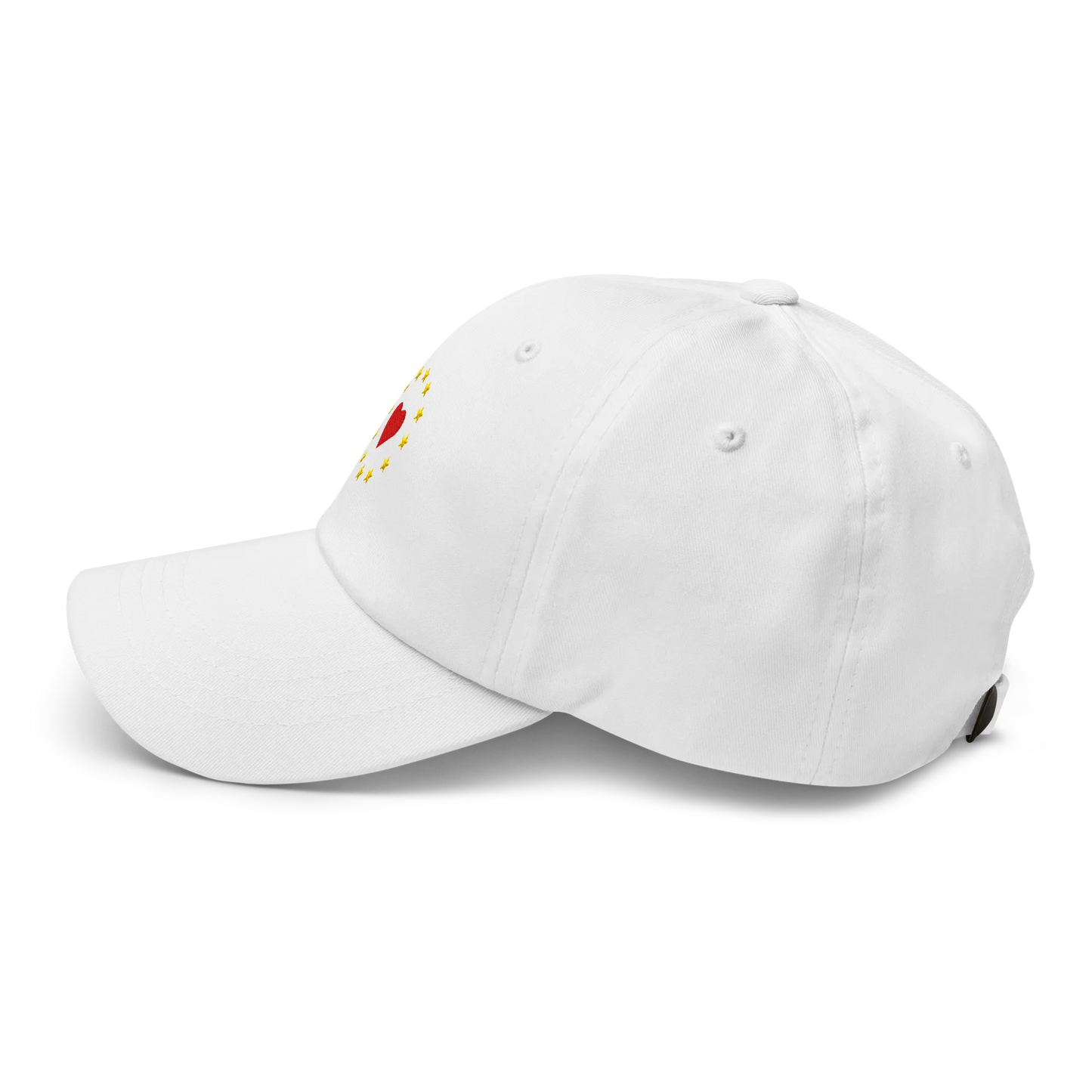 White "Show the Love for Europe" Cap Left View