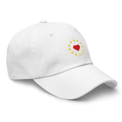 White "Show the Love for Europe" Cap Right Front View