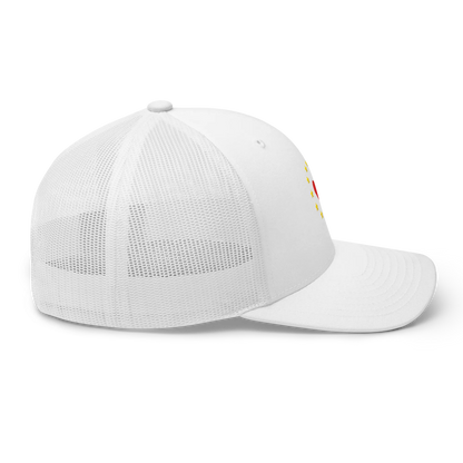 White "Show the Love for Europe" Trucker Cap with Right View